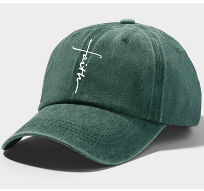 Faith Cross Embroidered Hat