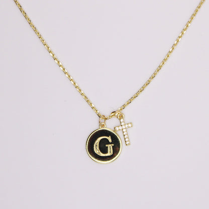 Initial Cross Gold Necklace (Copy)
