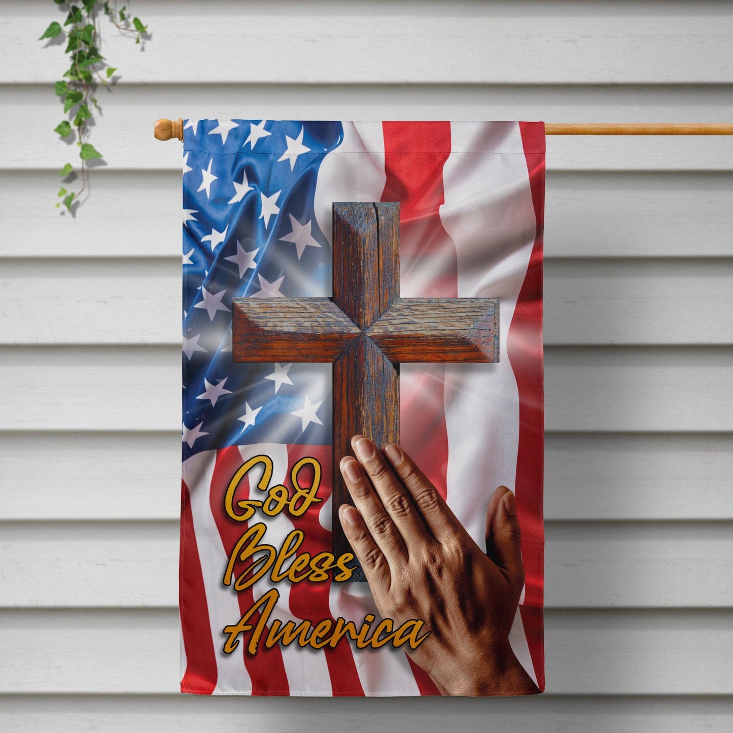 God Bless America Printed House Flag