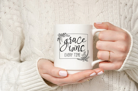 Grace Wins Everytime Mug 15oz