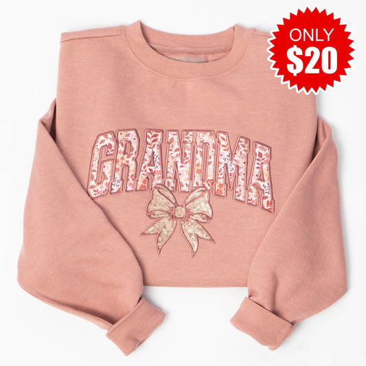 Grandma Embellished Crewneck Sweatshirt - 20