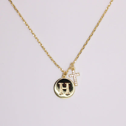 Initial Cross Gold Necklace (Copy)