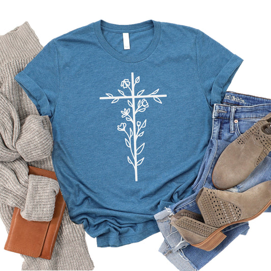 Floral Cross Tee