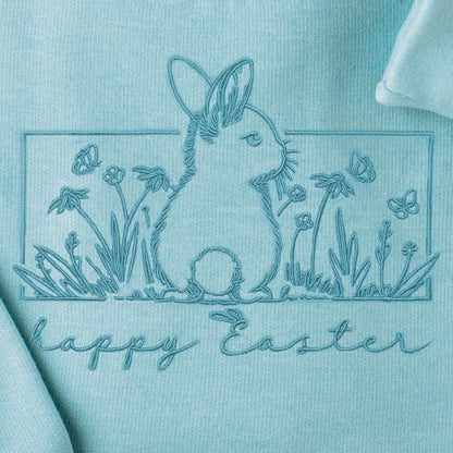 Embroidered Happy Easter Sweatshirt