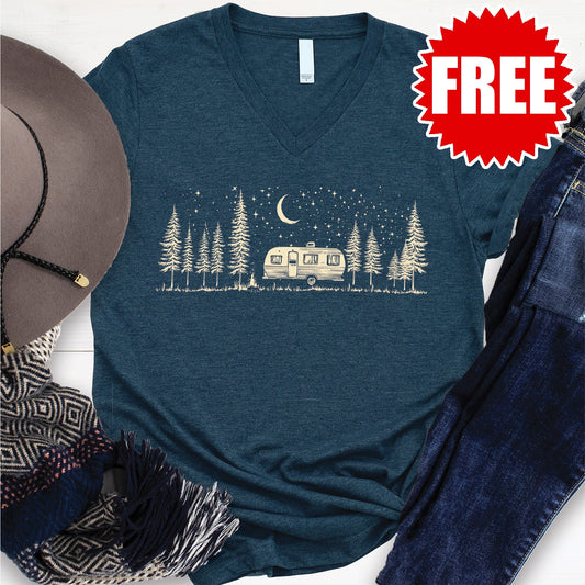 Camping Life V-Neck - 0