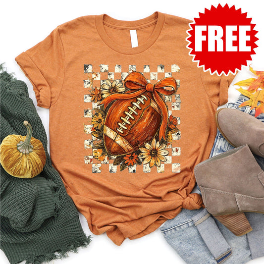 Football Tee - Heather Autumn - 0