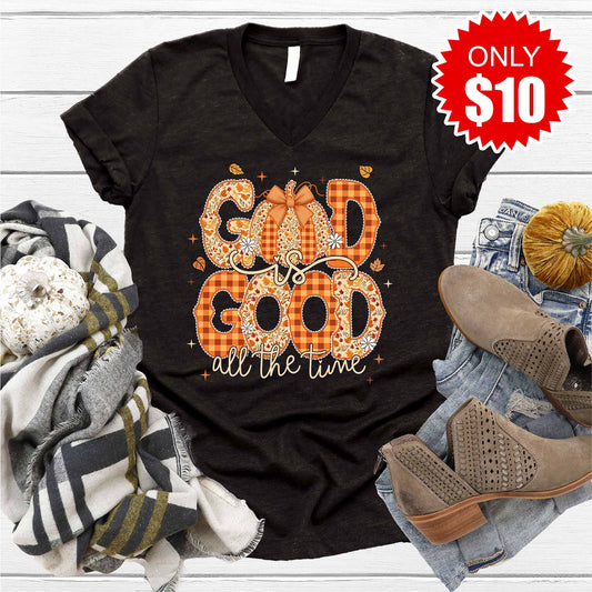God is Good Fall V-Neck - 10