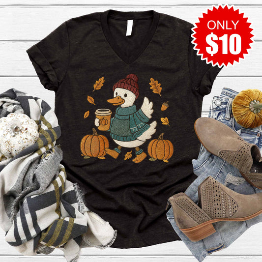 Cozy Season Duck V-Neck - 10