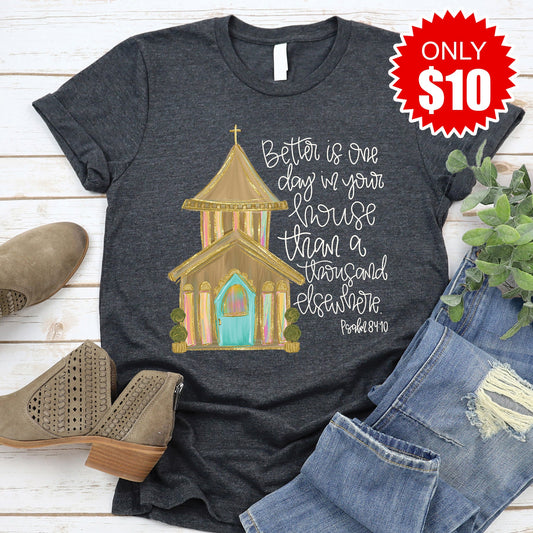 Church Tee - Heather Charcoal - 10