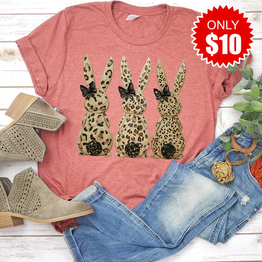 Easter Bunny Tee - Heather Clay - 10