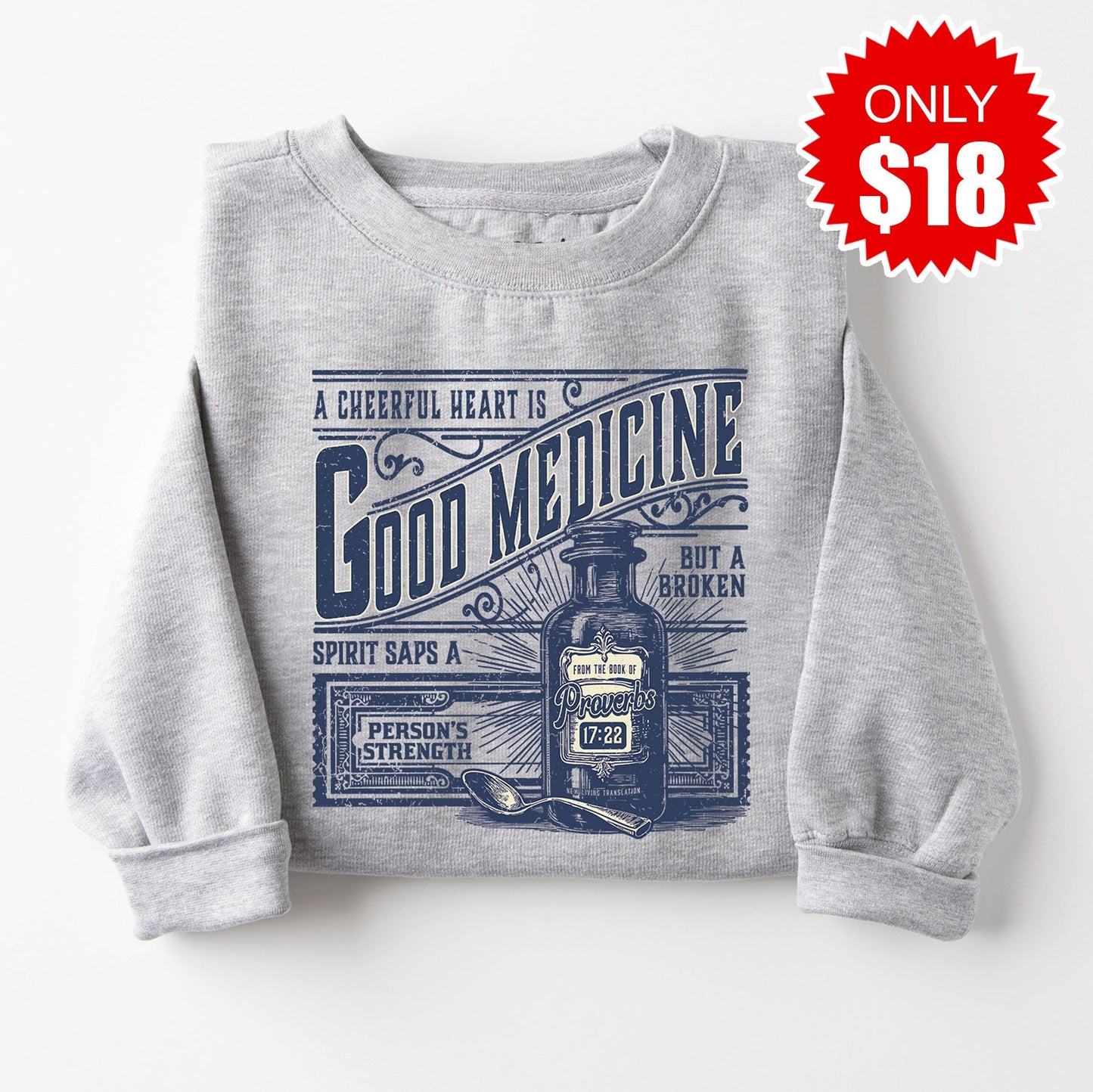 Good Medicine Sweatshirt - Heather Grey - 18