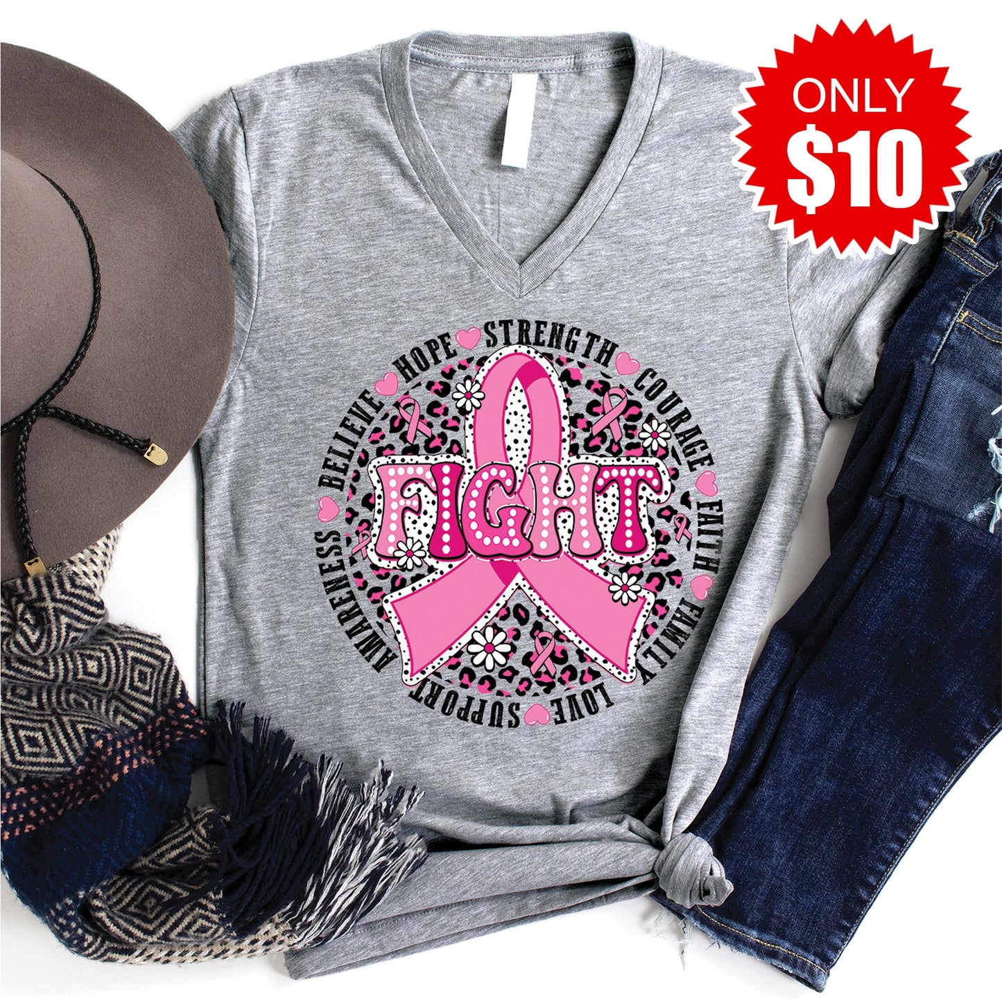 Fight V-Neck - 10