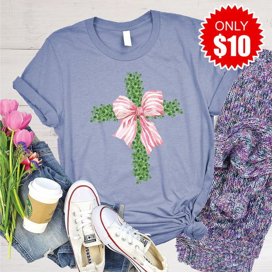 Cross Tee - Heather Lavender Blue - 10