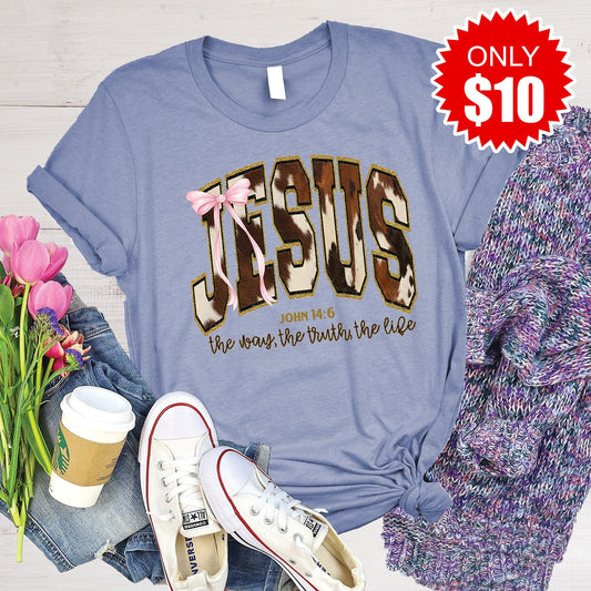 Jesus Tee - Heather Lavender Blue - 10