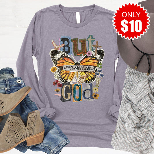 But God Long Sleeve - Heather Storm - 10