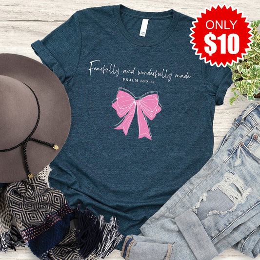 Fearfully and Wonderfully Made Tee - Heather Atlantic - 10