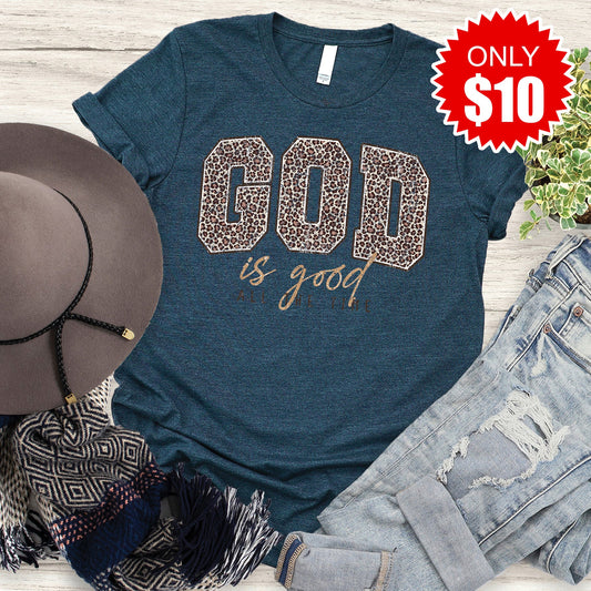 God Is Good Tee - Heather Atlantic - 10