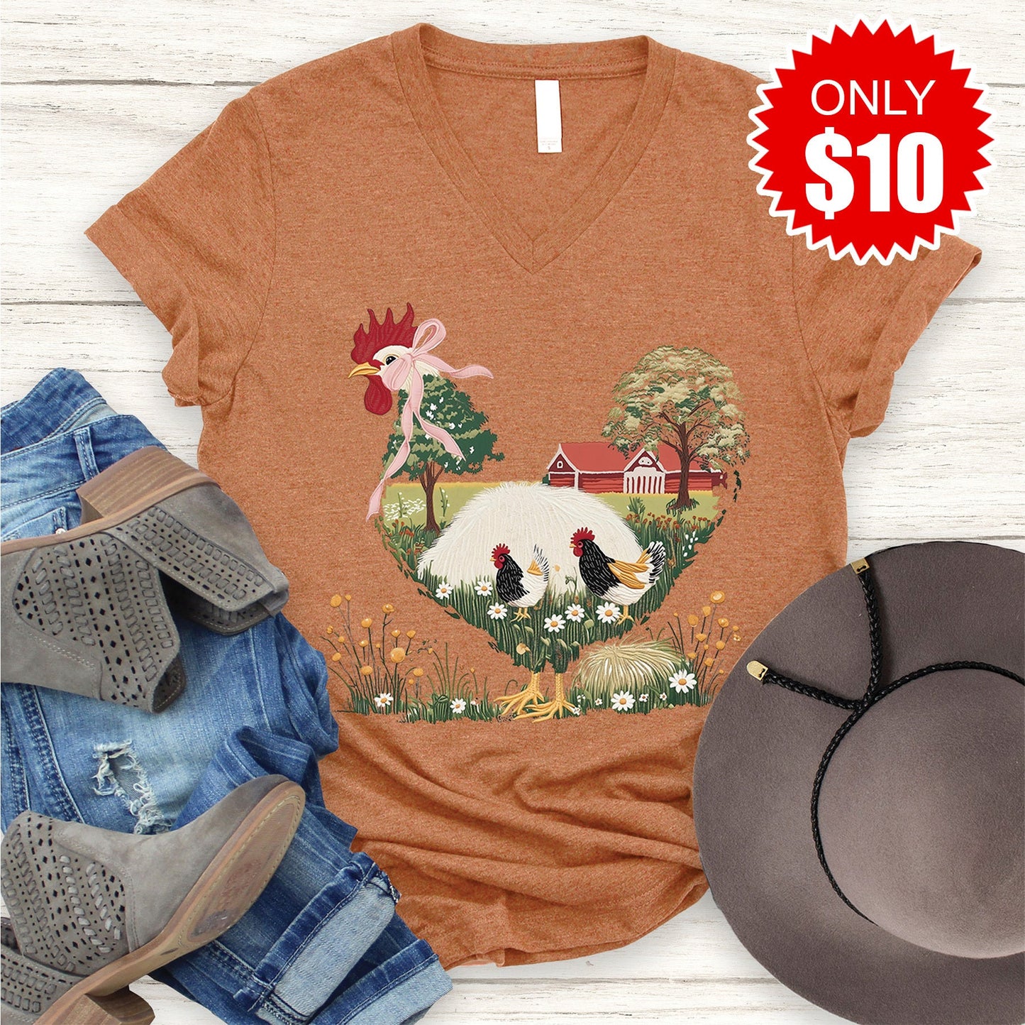 Chicken V-Neck - 10