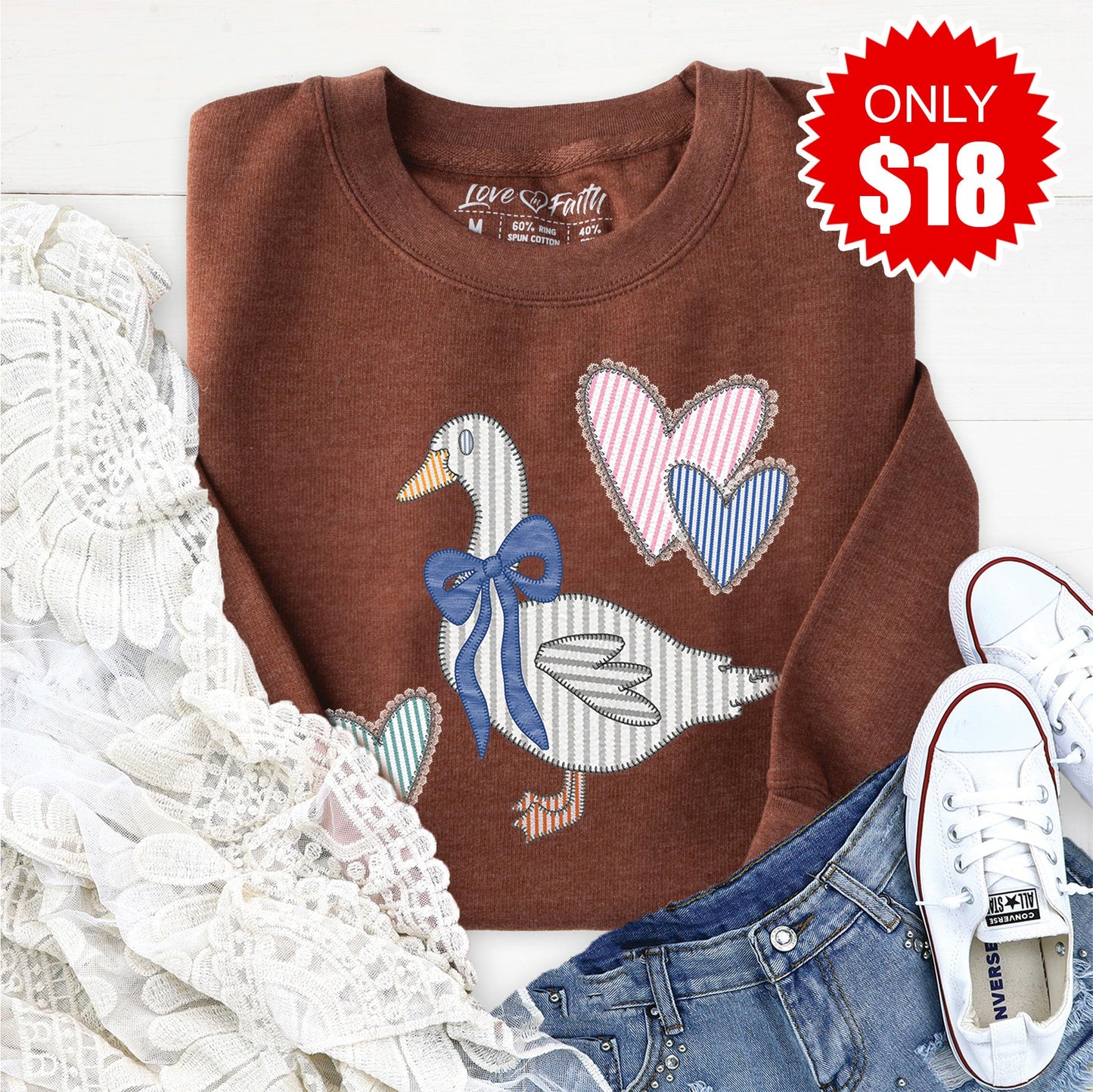 Goose Sweatshirt - Heather Brown - 18