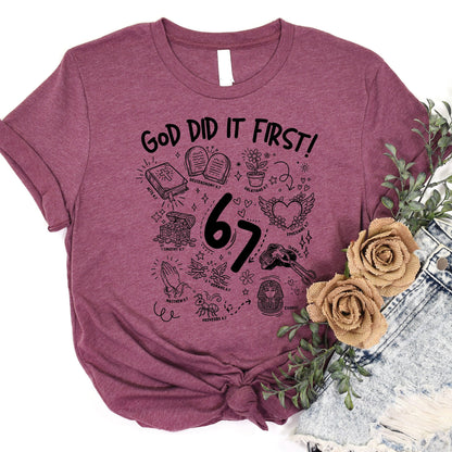 God Did It First Black Tee