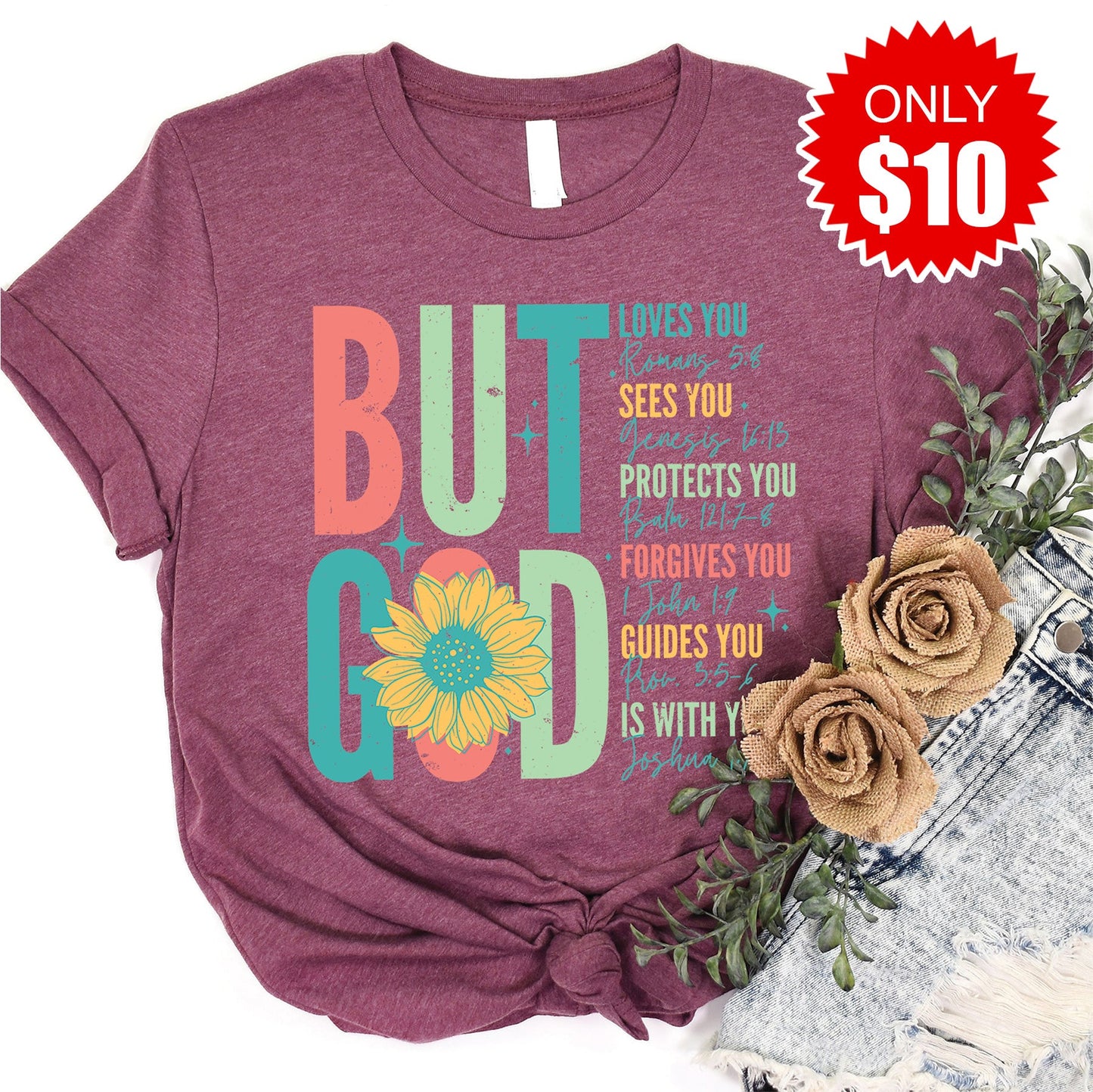 But God Sunflower Tee - 10