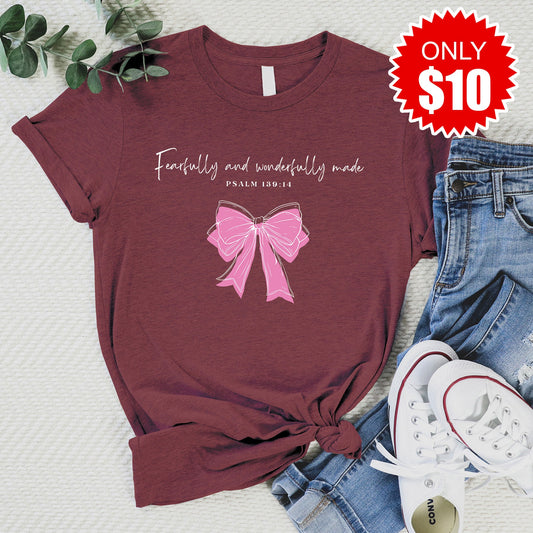 Fearfully and Wonderfully Made Tee - Heather Cinnamon - 10