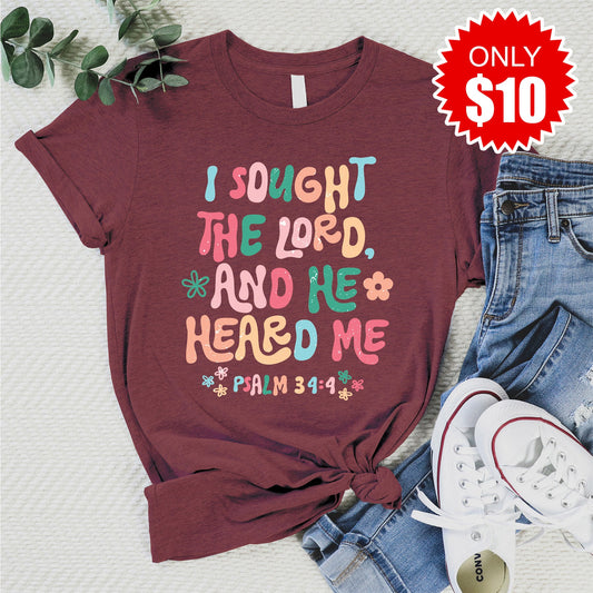 He Heard Me Tee - Heather Cinnamon - 10