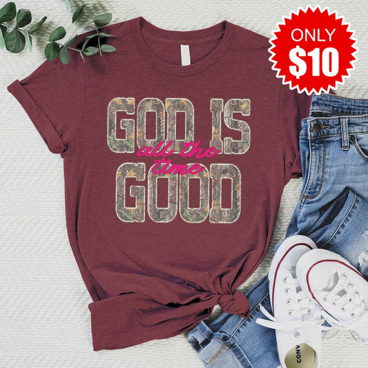 God Is Good Tee - Heather Cinnamon - 10