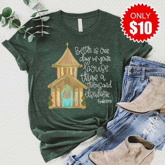 Church Tee - Heather Forest - 10