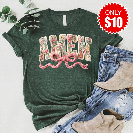 Amen Tee - Heather Forest - 10