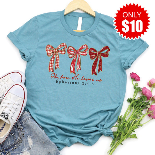 How He Loves Us Tee - Heather Lagoon - 10
