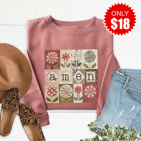 Amen Sweatshirt - Heather Mauve - 18