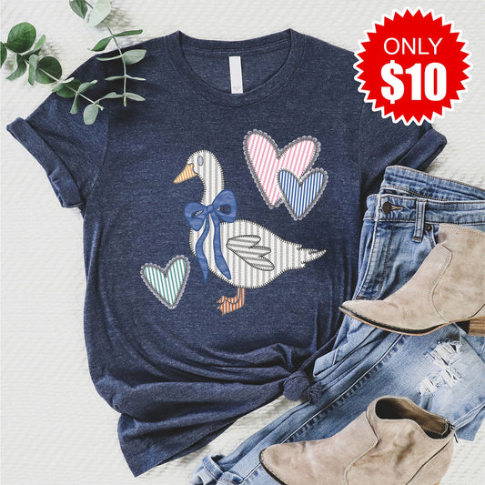 Goose Tee - Heather Navy - 10