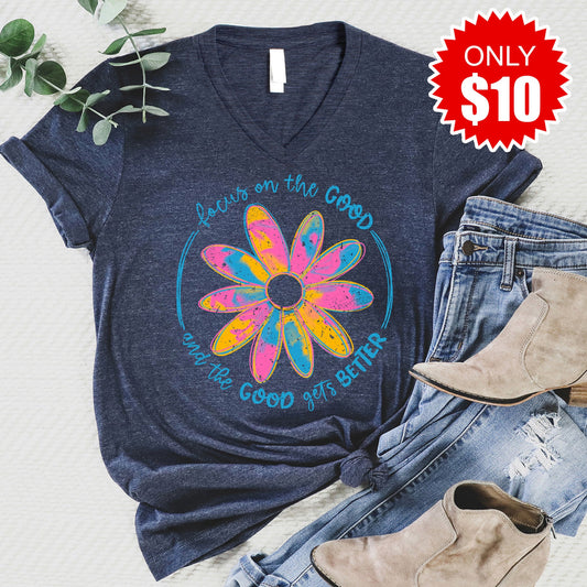 Focus On The Good V-Neck - 10