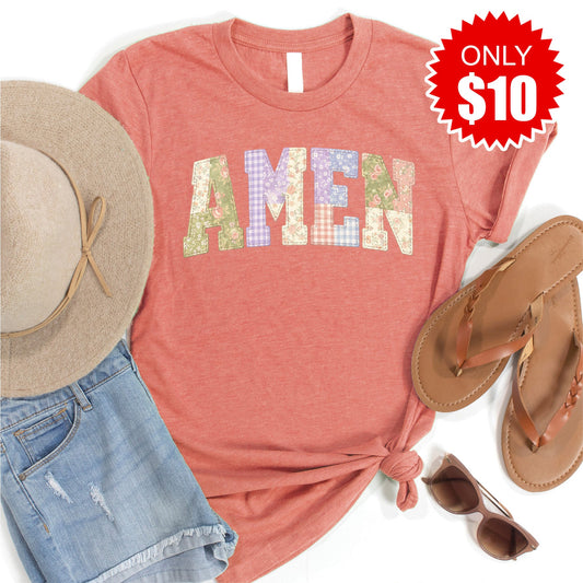 Amen Tee - Heather Papaya - 10