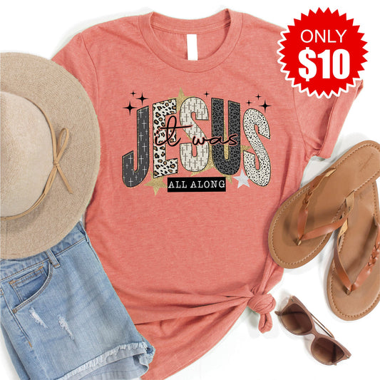 Jesus Tee - Heather Papaya - 10