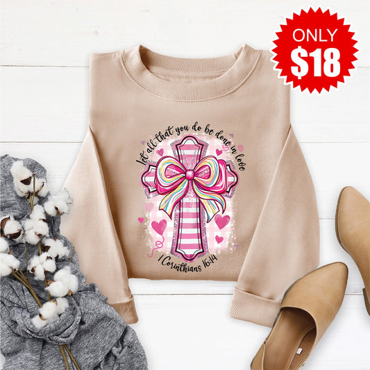 Corinthians 16:14 Sweatshirt - Sand - 18