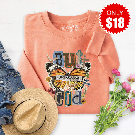But God Sweatshirt - Heather Terracotta - 18