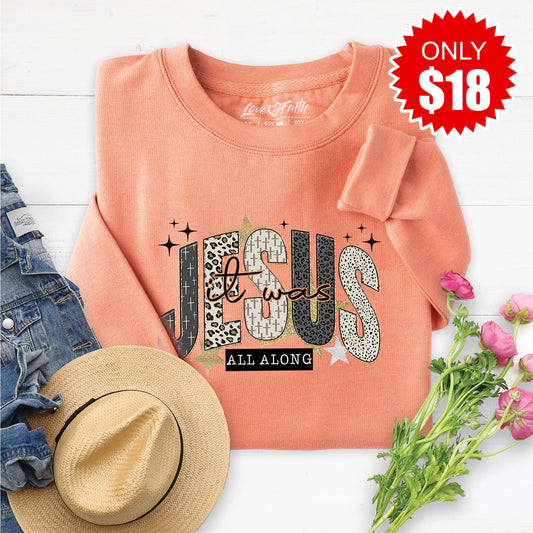 Jesus Sweatshirt - Heather Terracotta - 18
