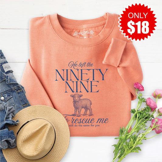He Left The Ninety Nine Sweatshirt - Heather Terracotta - 18