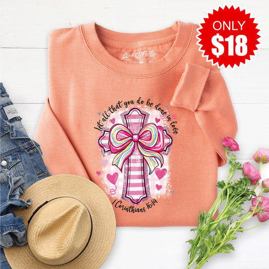 Corinthians 16:14 Sweatshirt - Heather Terracotta - 18