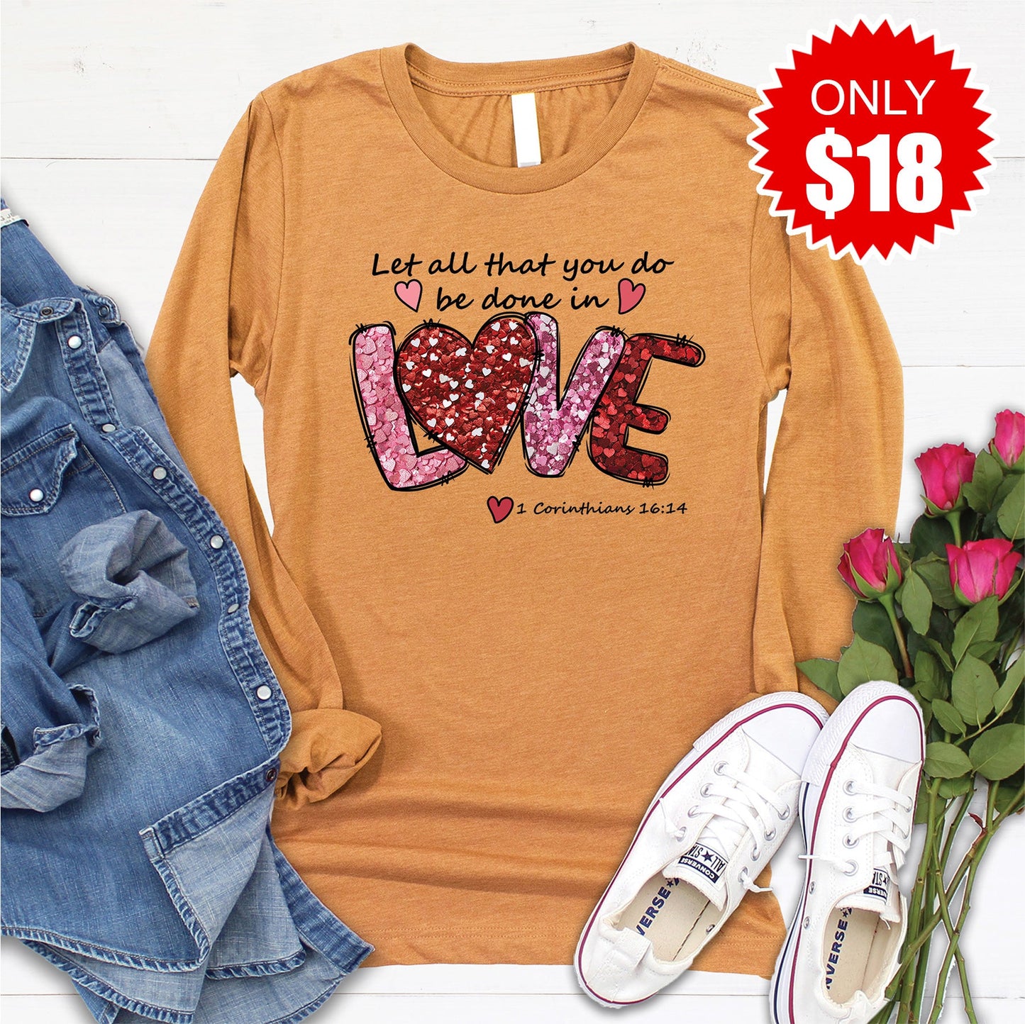 Let All That You Do Long Sleeve - Heather Toast - 10