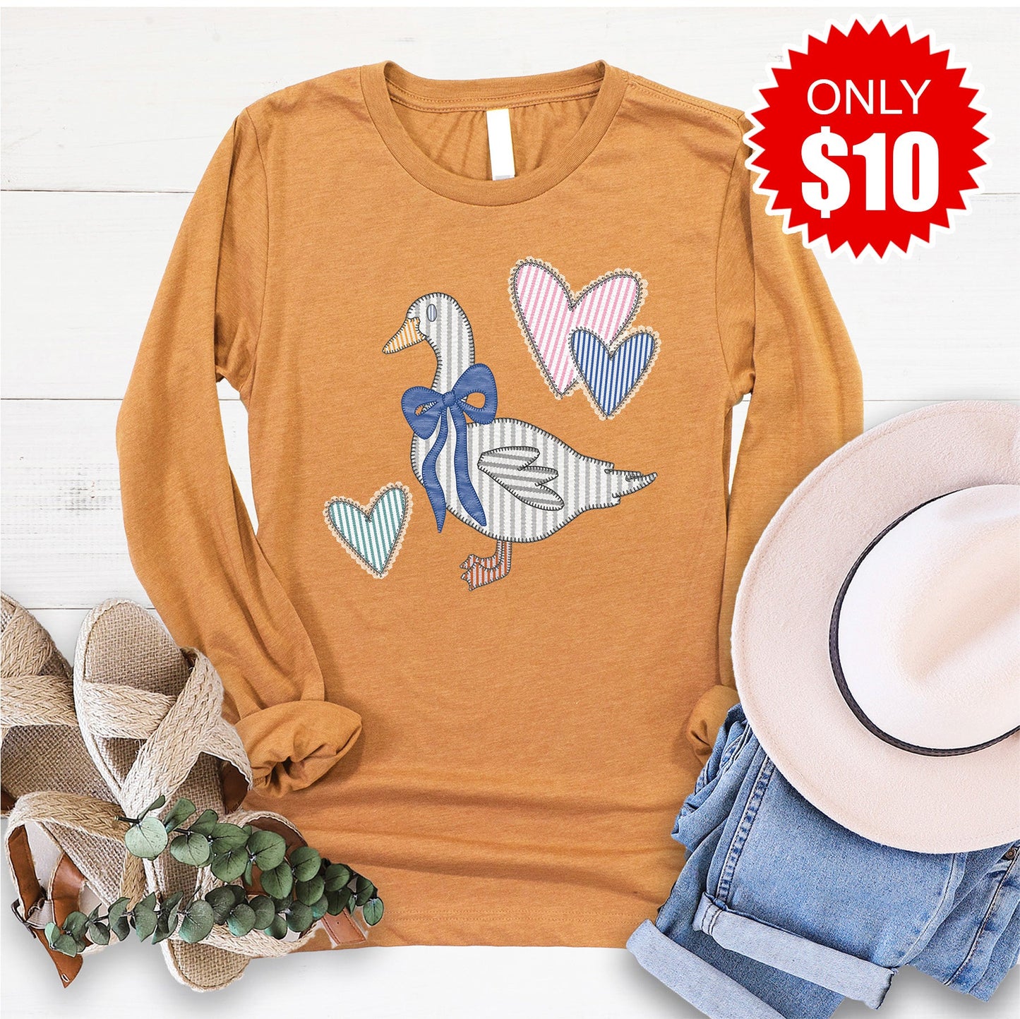 Goose Long Sleeve - Heather Toast - 10
