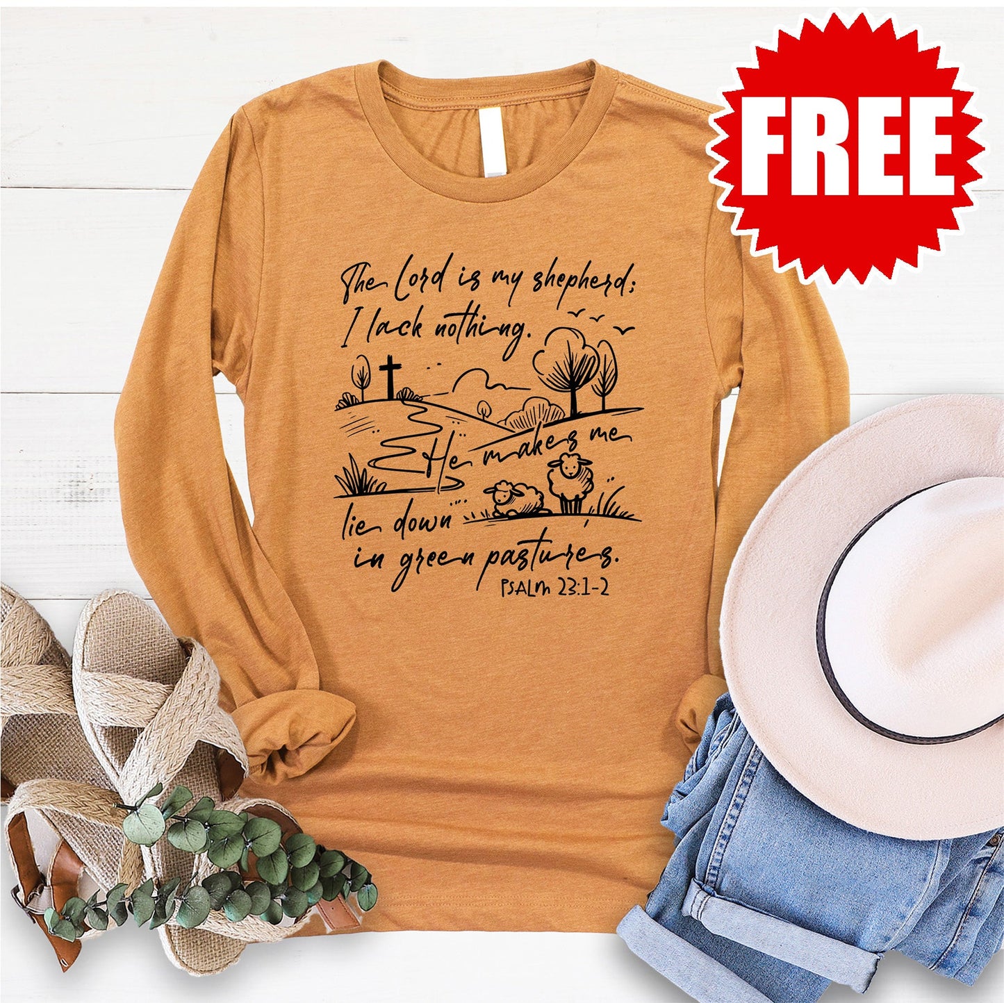 Green Pastures Long Sleeve - Heather Toast - 0