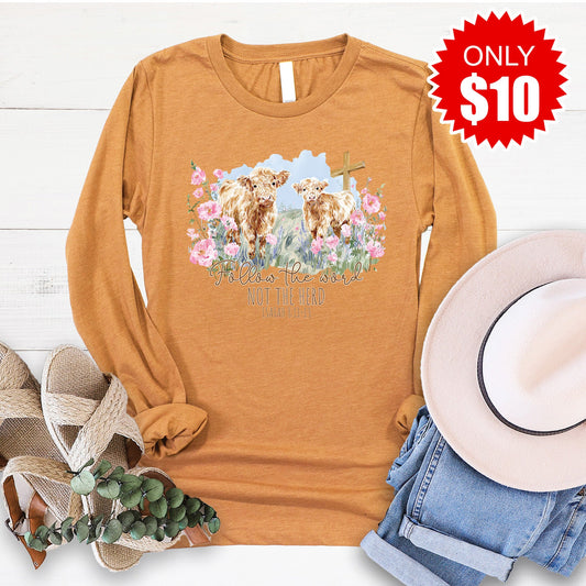 Follow The Word Long Sleeve - Heather Toast - 10
