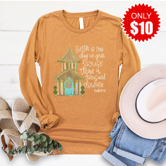 Church Long Sleeve - Heather Toast - 10