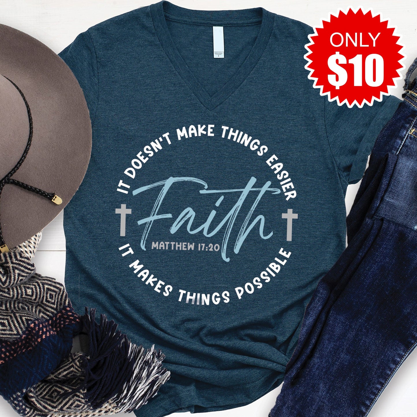 Faith V-Neck - 10