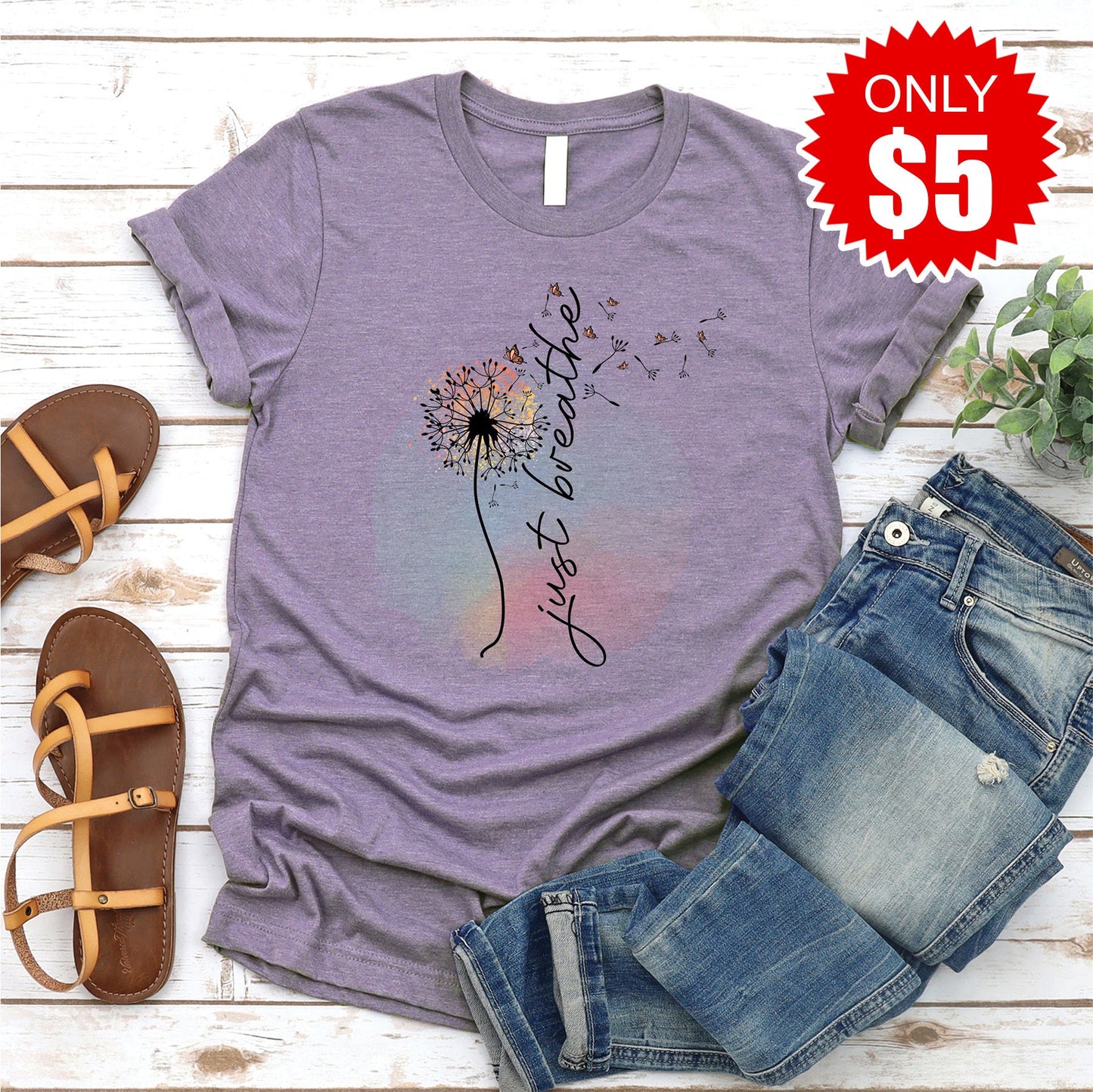Just Breathe Tee - 5