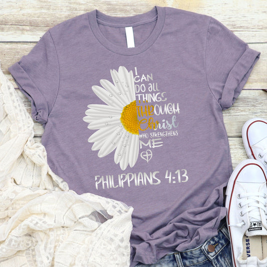 I Can Do All Things Daisy Tee