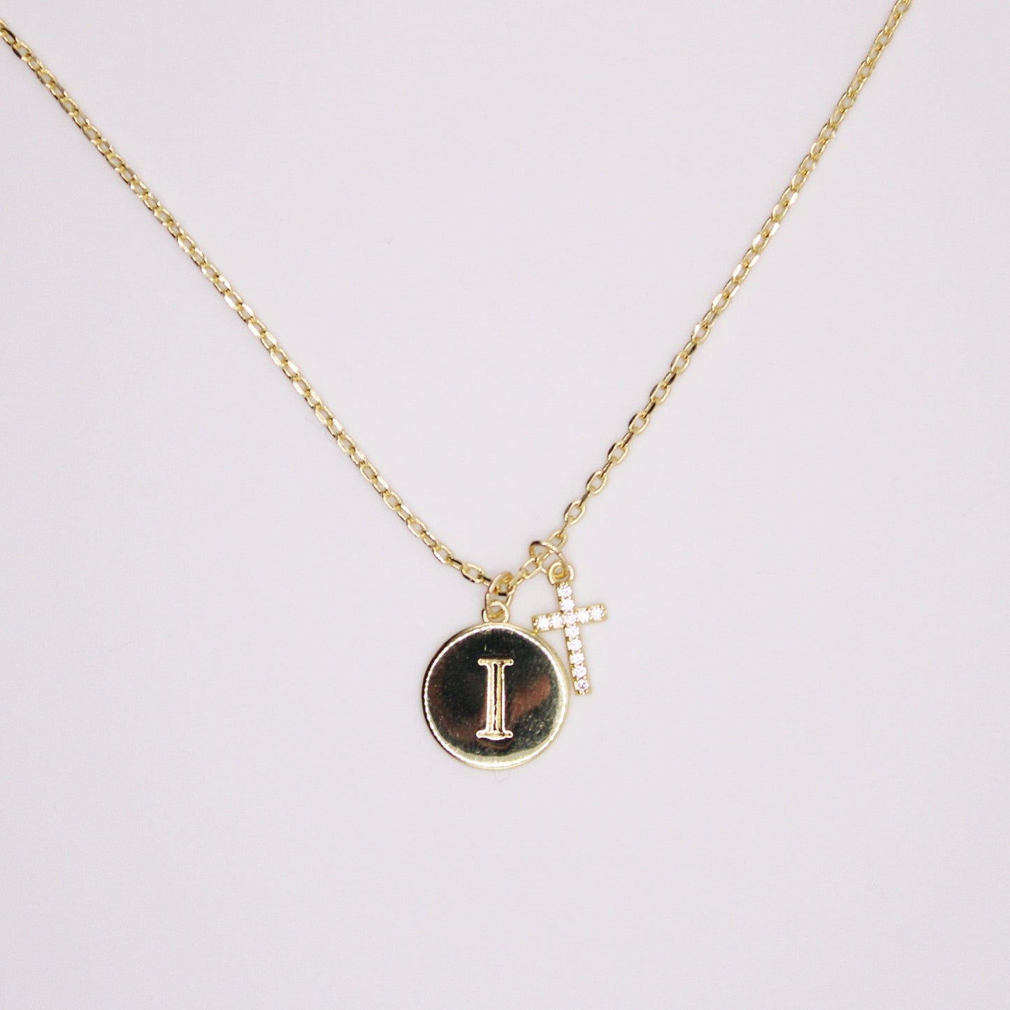 Initial Cross Gold Necklace (Copy)